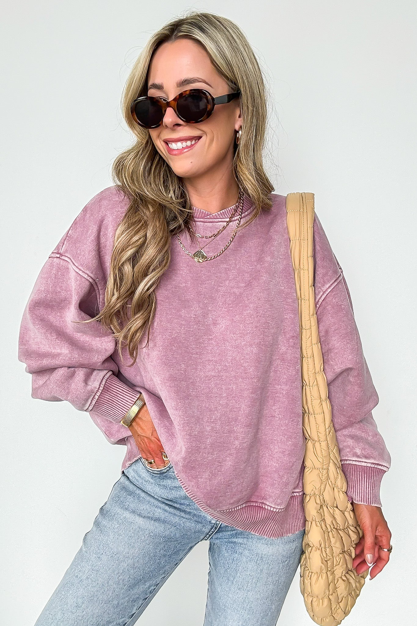 Cozy Vibes Acid Wash Oversized Pullover - BACK IN STOCK - Madison and Mallory