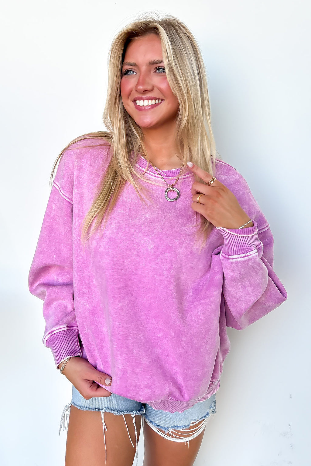 Cozy Vibes Acid Wash Oversized Pullover - BACK IN STOCK - Madison and Mallory