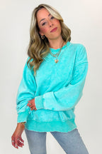 Cozy Vibes Acid Wash Oversized Pullover - BACK IN STOCK