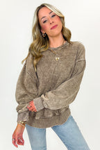 Cozy Vibes Acid Wash Oversized Pullover - BACK IN STOCK - Madison and Mallory