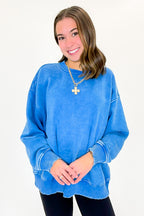 Cozy Vibes Acid Wash Oversized Pullover