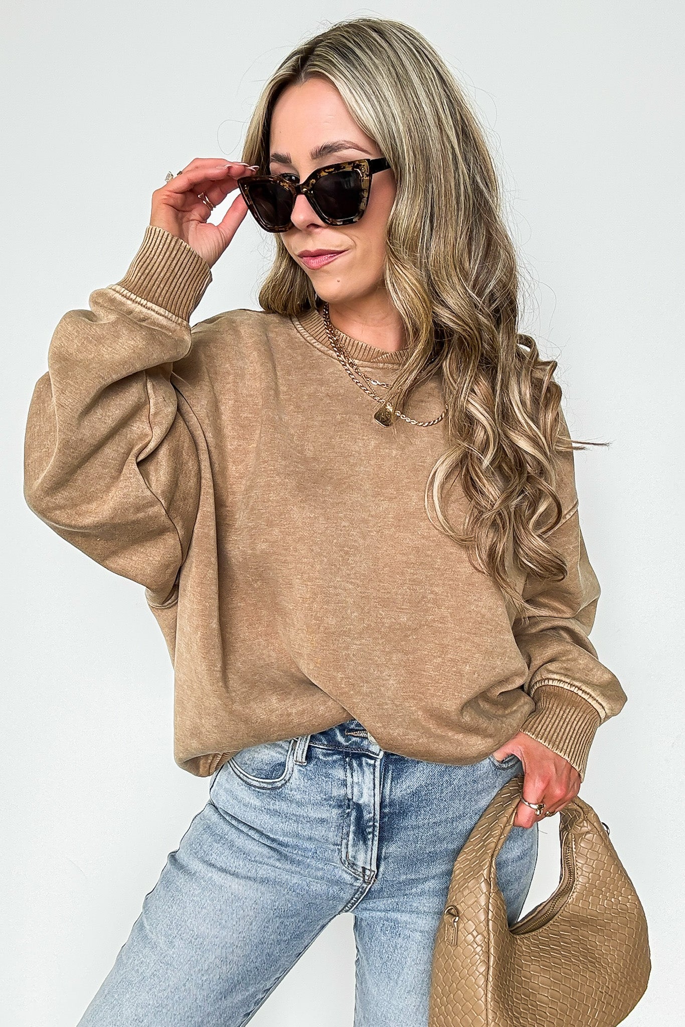 Cozy Vibes Acid Wash Oversized Pullover - BACK IN STOCK