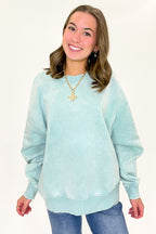 Cozy Vibes Acid Wash Oversized Pullover - BACK IN STOCK