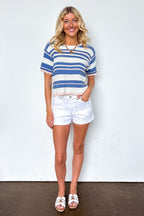 Crafted Stripe Textured Knit Top - Madison and Mallory