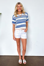 Crafted Stripe Textured Knit Top - Madison and Mallory