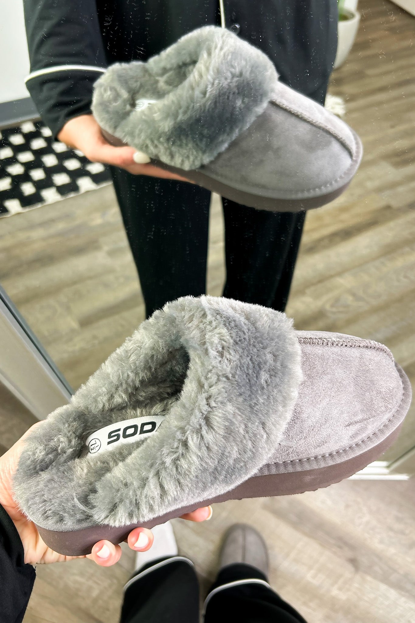  Crazy Cozy Platform Sherpa Slippers - Madison and Mallory