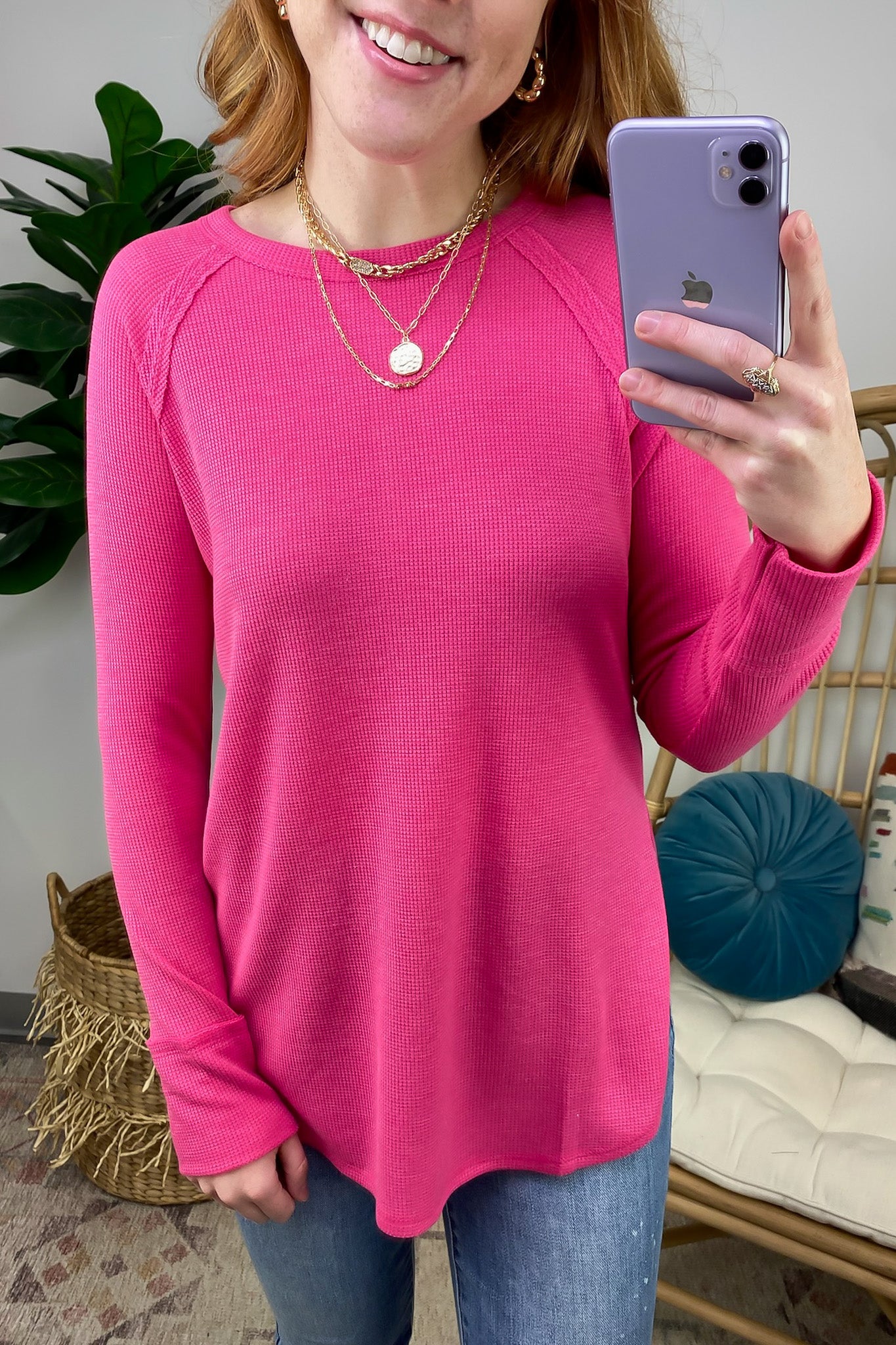  Cresseida Thermal Knit Long Sleeve Top - FINAL SALE - Madison and Mallory