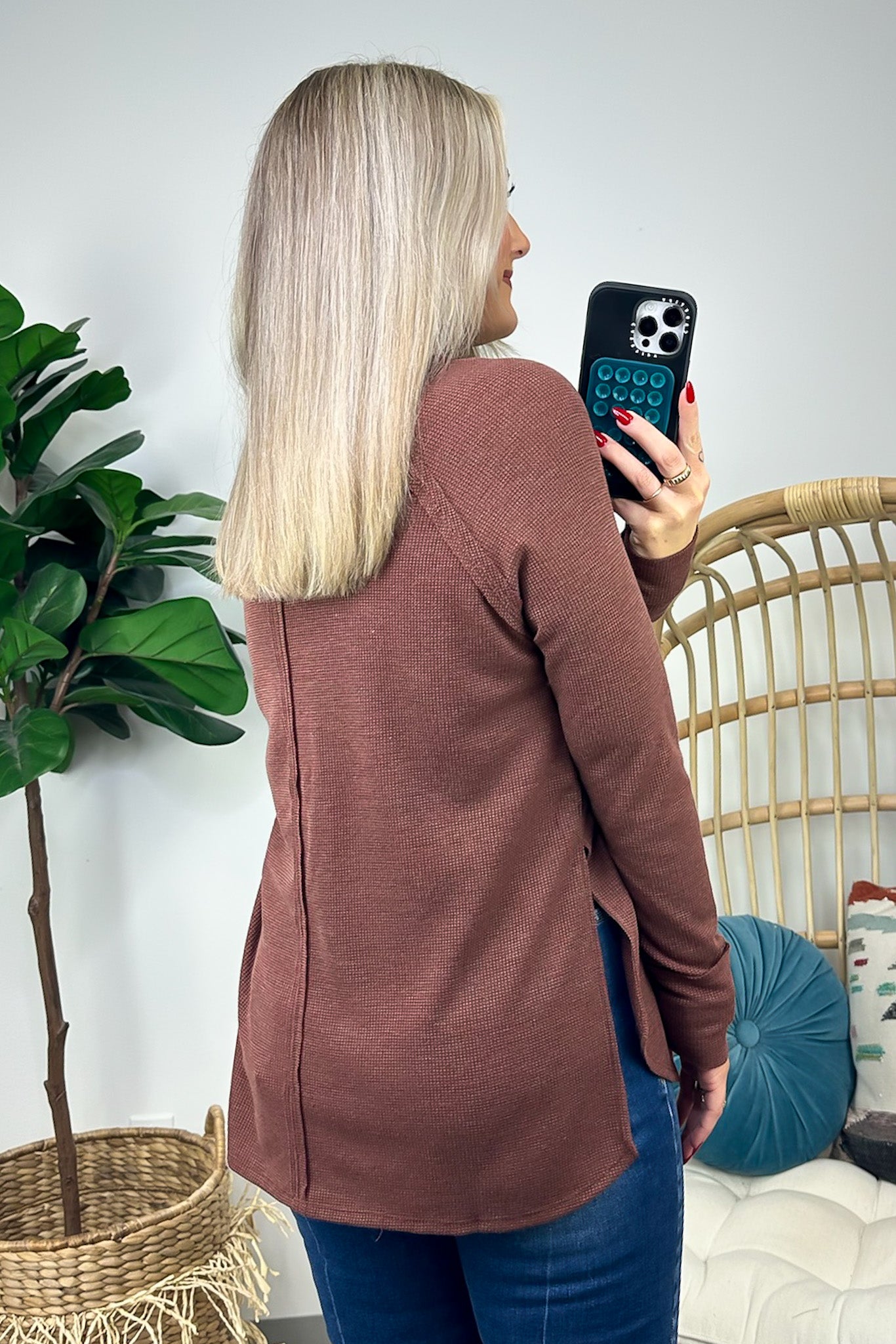  Cresseida Thermal Knit Long Sleeve Top - FINAL SALE - Madison and Mallory