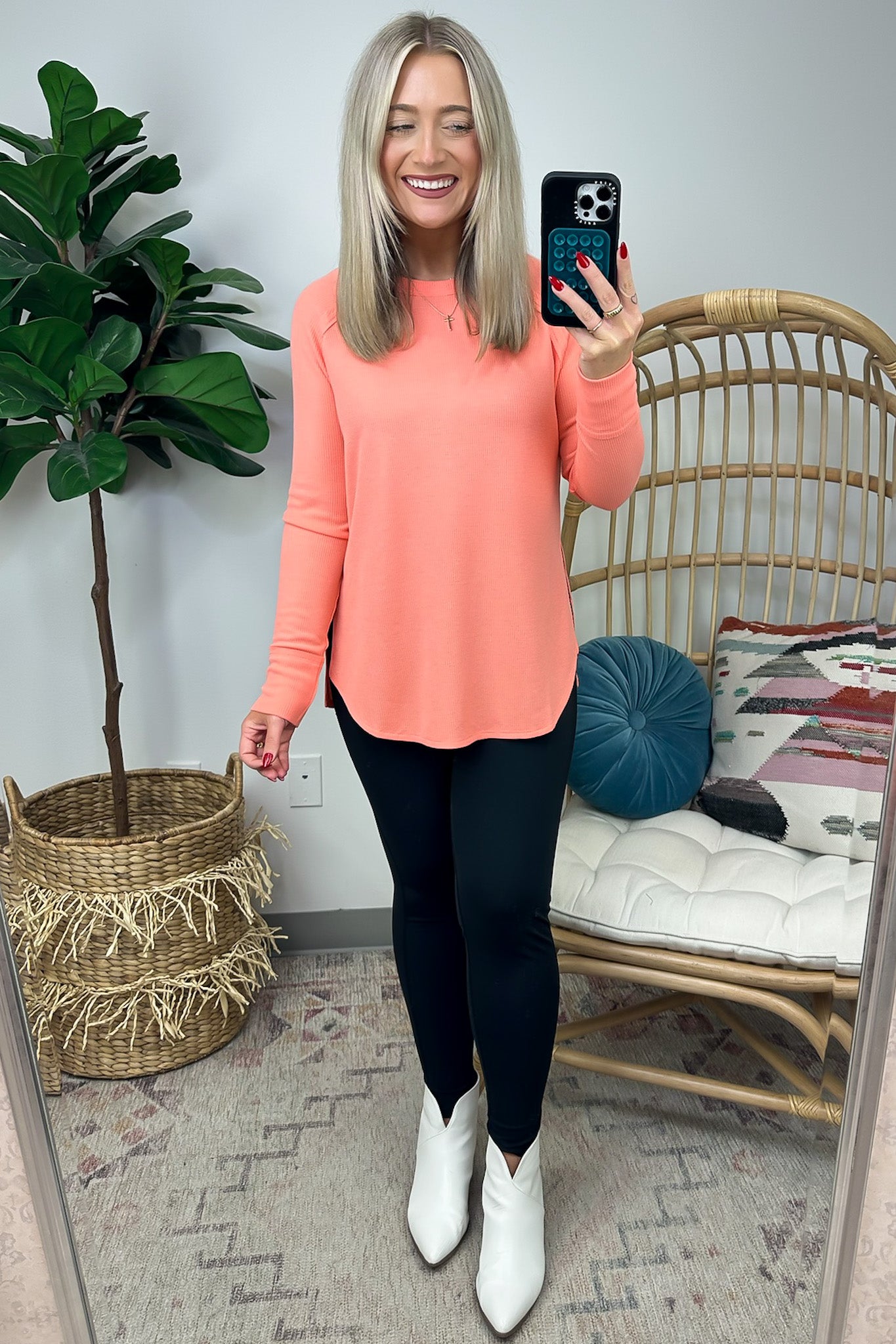  Cresseida Thermal Knit Long Sleeve Top - FINAL SALE - Madison and Mallory