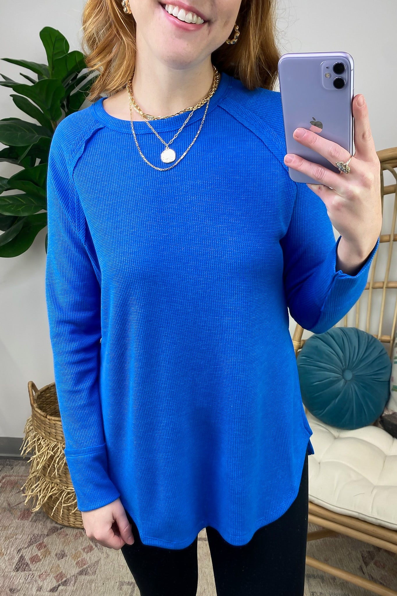  Cresseida Thermal Knit Long Sleeve Top - FINAL SALE - Madison and Mallory