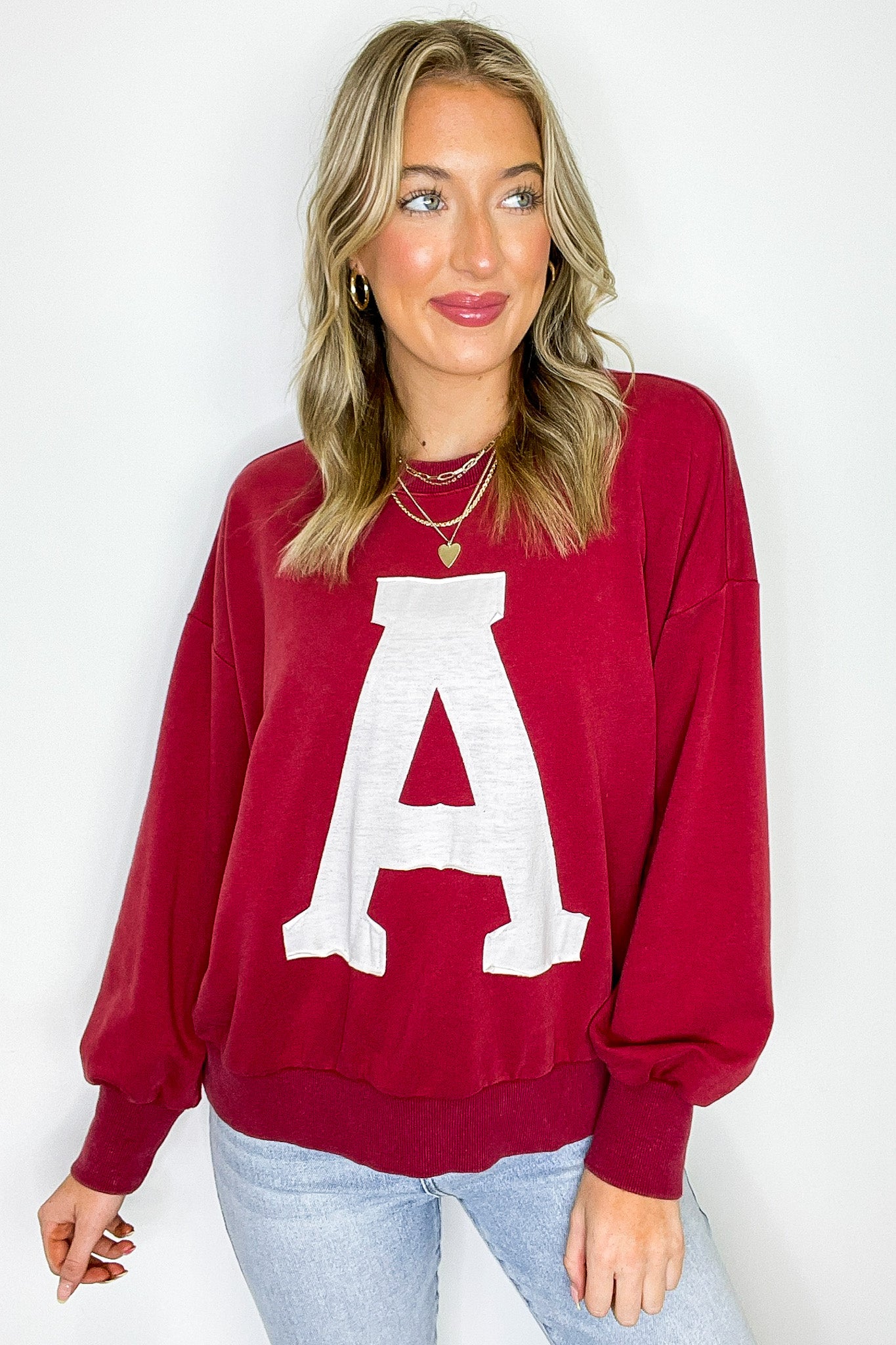 Crimson Crush Logo Acid Washed Sweatshirt - Madison and Mallory