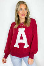 Crimson Crush Logo Acid Washed Sweatshirt - FINAL SALE - Madison and Mallory