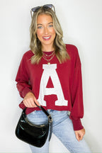 Crimson Crush Logo Acid Washed Sweatshirt - FINAL SALE - Madison and Mallory