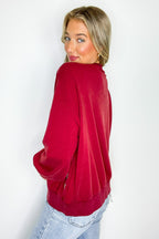 Crimson Crush Logo Acid Washed Sweatshirt - FINAL SALE - Madison and Mallory