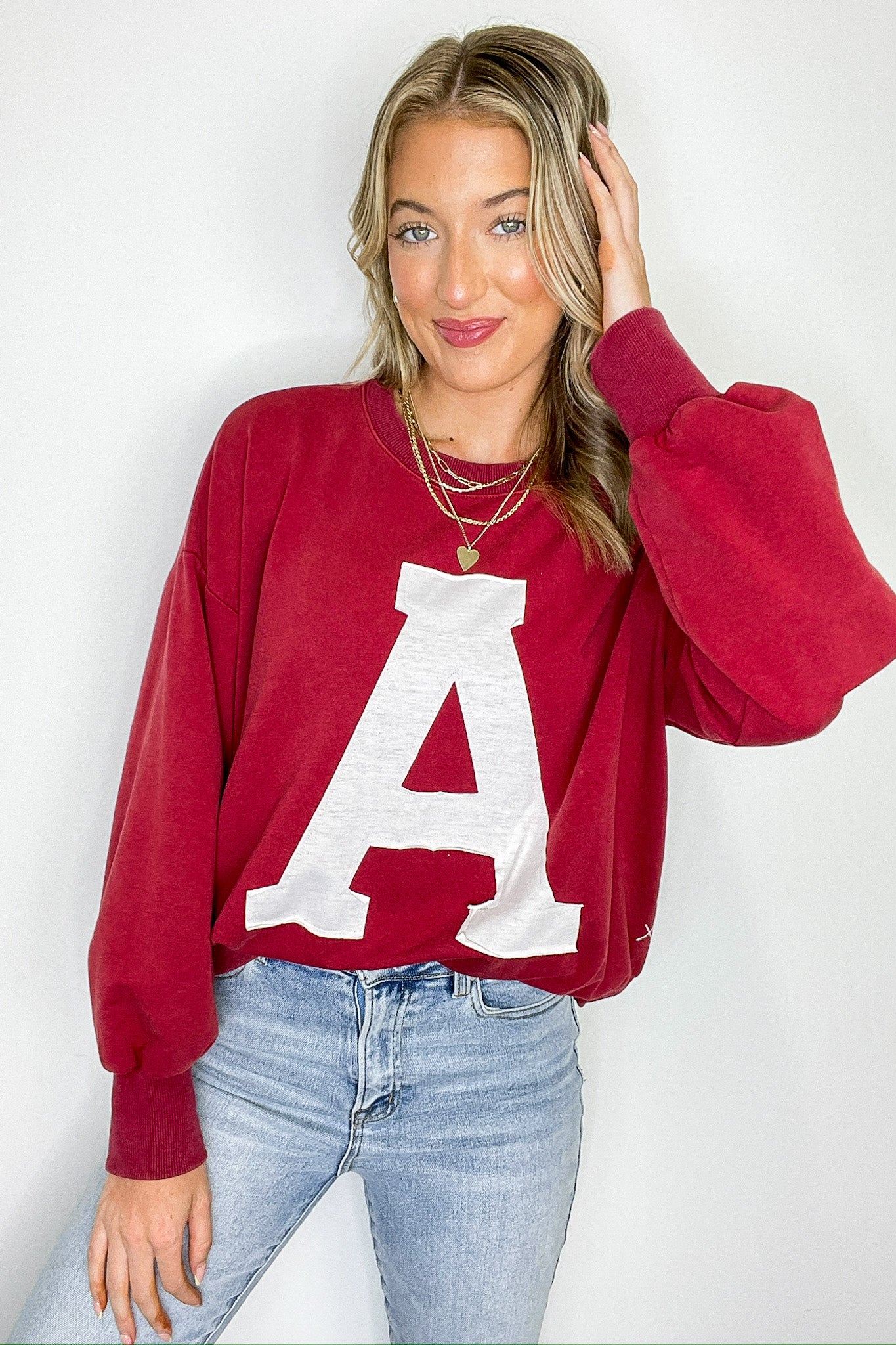 Crimson Crush Logo Acid Washed Sweatshirt - Madison and Mallory