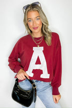 Crimson Crush Logo Acid Washed Sweatshirt - FINAL SALE - Madison and Mallory