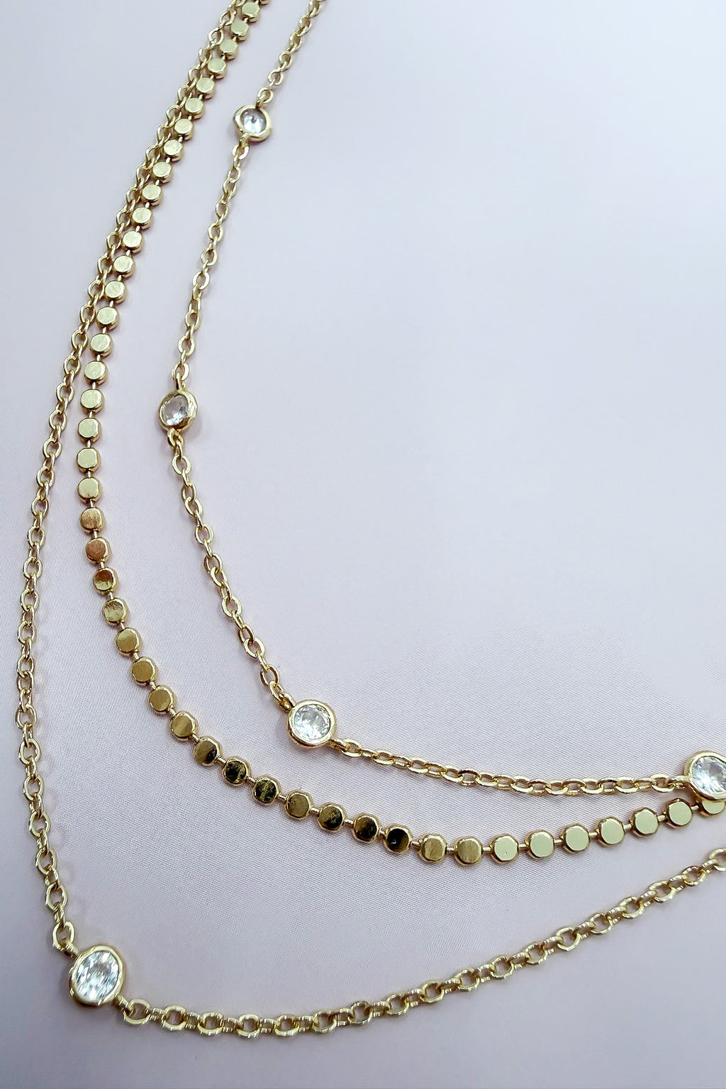 Curated Layers Dainty Crystal Necklace - Madison and Mallory