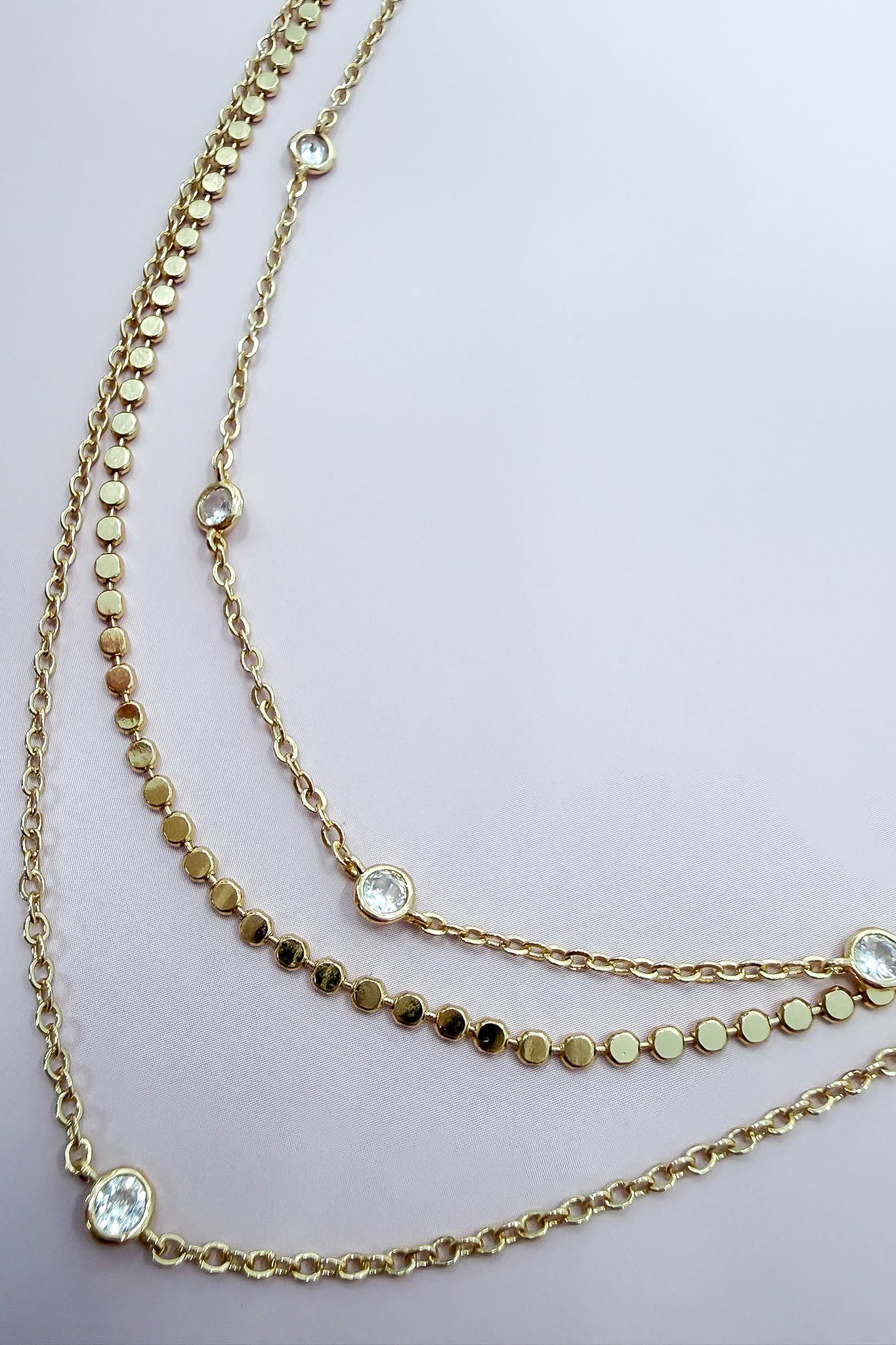 Curated Layers Dainty Crystal Necklace - Madison and Mallory