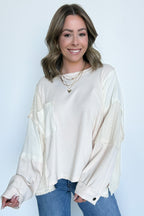 Cut and Sew Contrast Pocket Top - FINAL SALE - Madison and Mallory