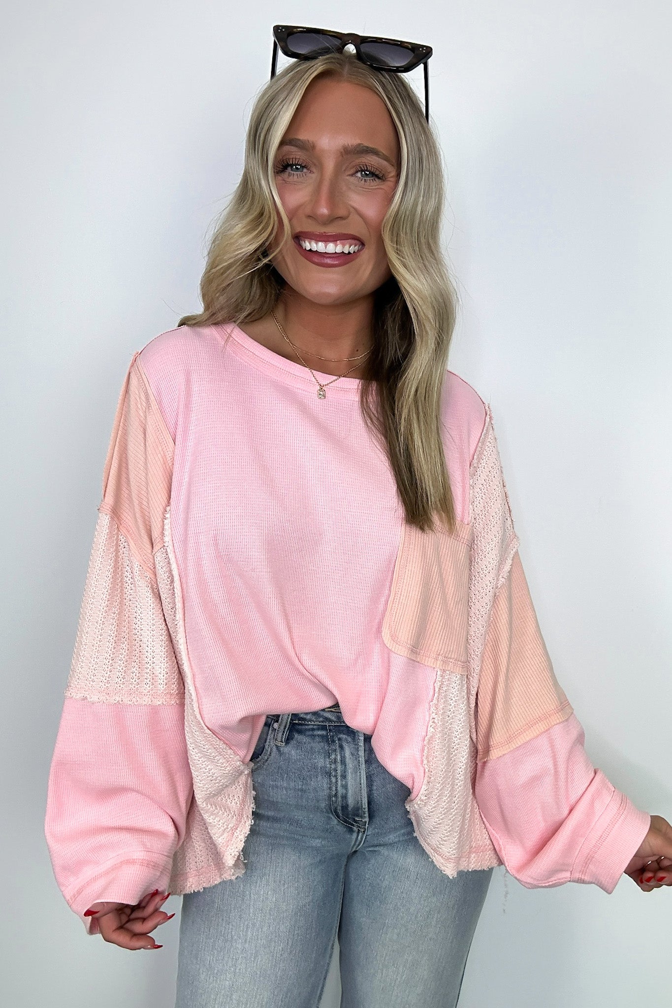 Cut and Sew Contrast Pocket Top - FINAL SALE - Madison and Mallory