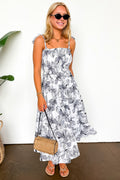 Off White / S Cutely Defined Printed Dress - Madison and Mallory