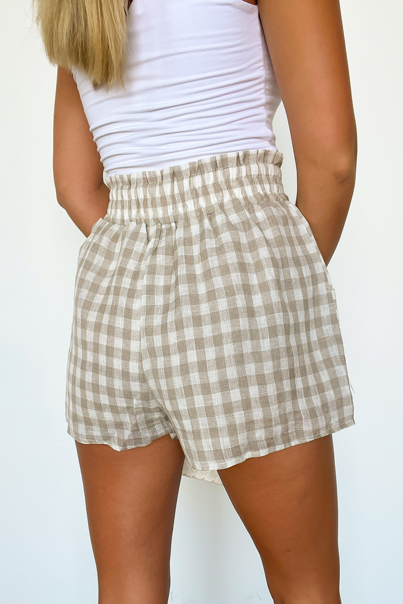  Cutest Direction Plaid Elastic Waist Shorts - FINAL SALE - Madison and Mallory