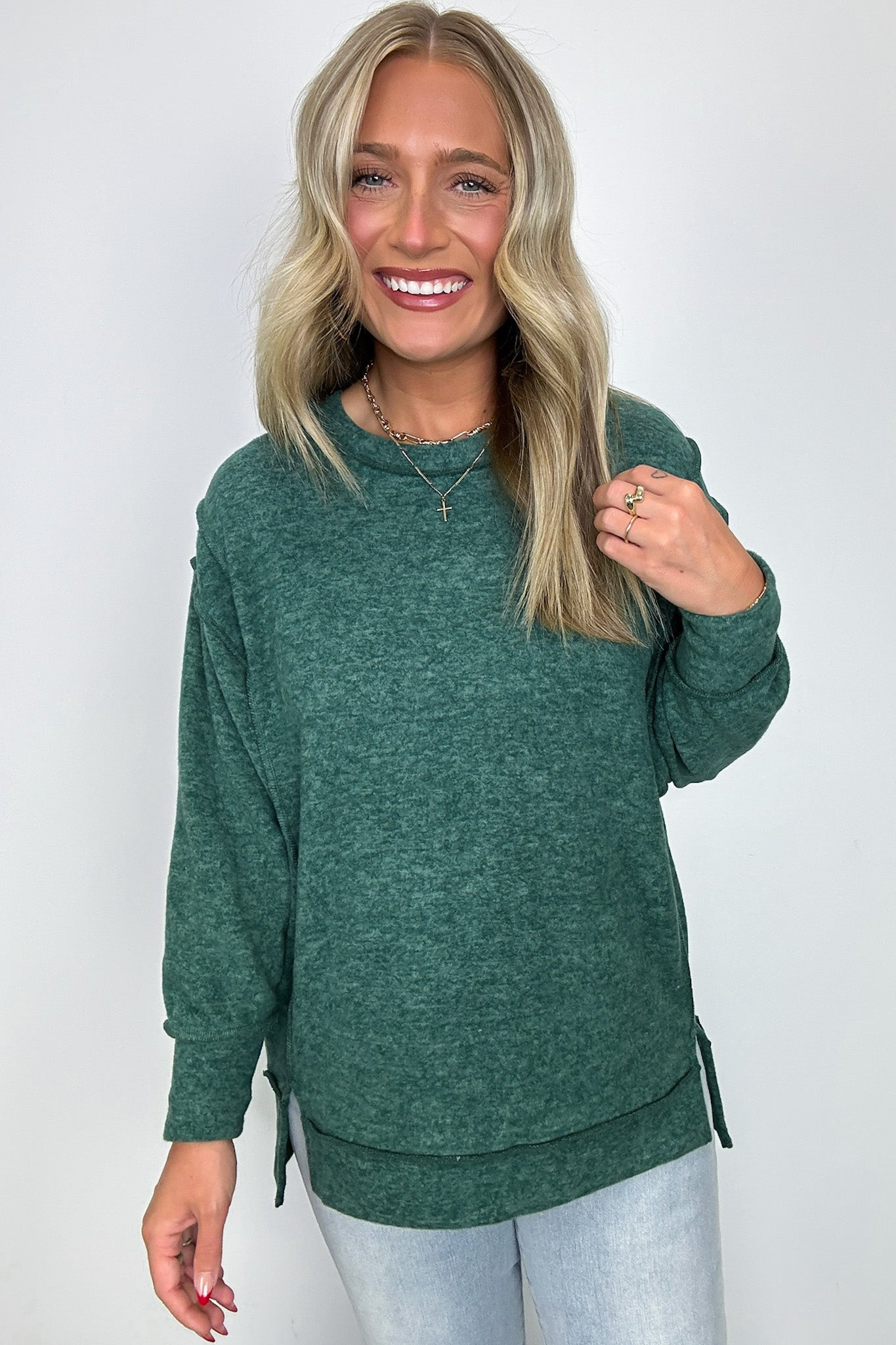  Cyndee Hacci Knit Oversized Pullover - BACK IN STOCK - Madison and Mallory