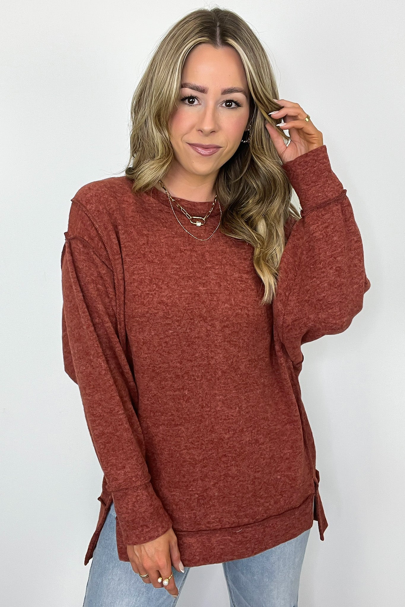  Cyndee Hacci Knit Oversized Pullover - BACK IN STOCK - Madison and Mallory