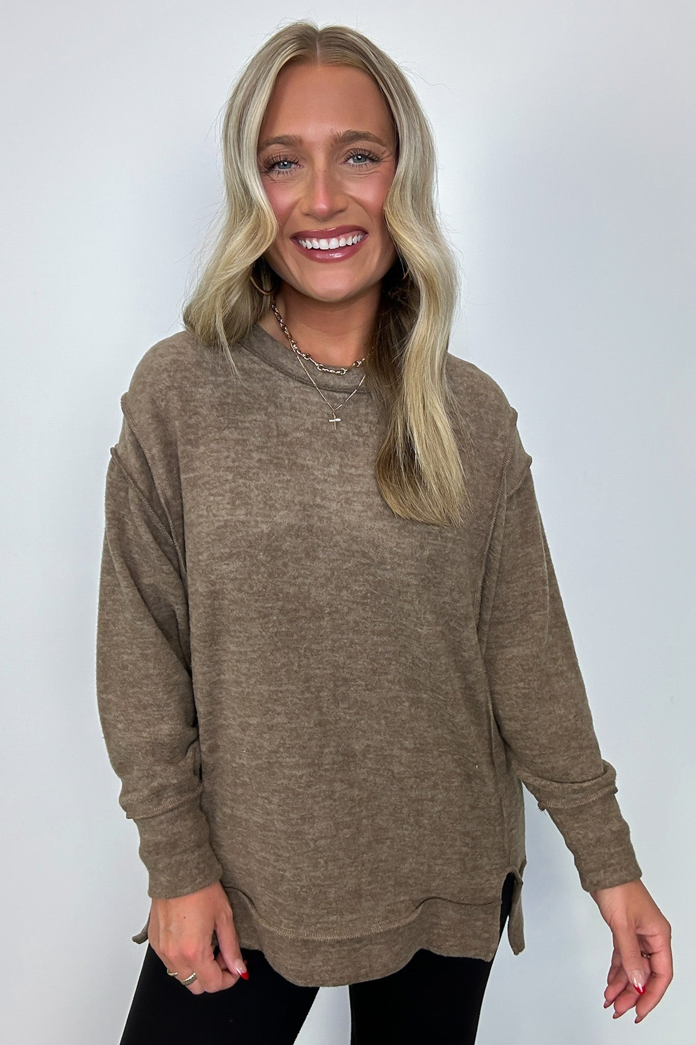  Cyndee Hacci Knit Oversized Pullover - BACK IN STOCK - Madison and Mallory