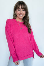  Cyndee Hacci Knit Oversized Pullover - BACK IN STOCK - Madison and Mallory