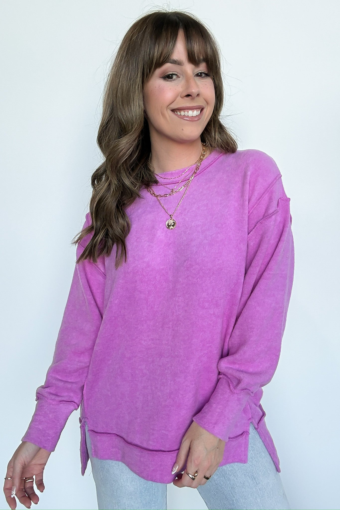  Cyndee Hacci Knit Oversized Pullover - BACK IN STOCK - Madison and Mallory