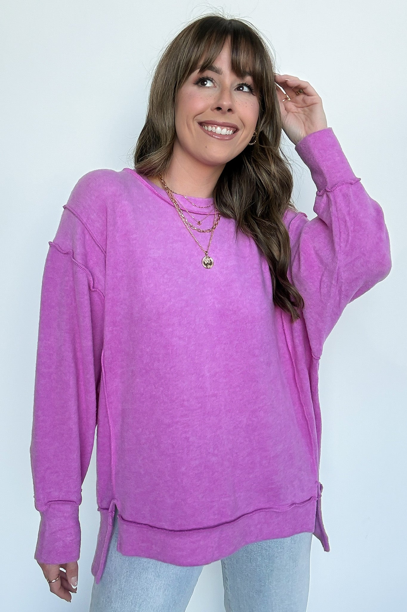  Cyndee Hacci Knit Oversized Pullover - BACK IN STOCK - Madison and Mallory