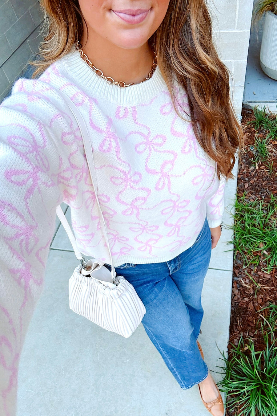 The Bowline Jacquard Knit Relaxed Crop Sweater - Madison and Mallory