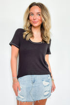 Daily Favorite Jersey Ribbed Round Neck Top - FINAL SALE - Madison and Mallory