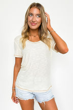 Daily Favorite Jersey Ribbed Round Neck Top - FINAL SALE - Madison and Mallory