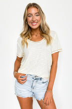 Daily Favorite Jersey Ribbed Round Neck Top - FINAL SALE - Madison and Mallory