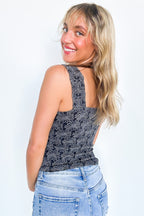 Daily Affection Floral Jacquard Seamless Tank Top - FINAL SALE - Madison and Mallory