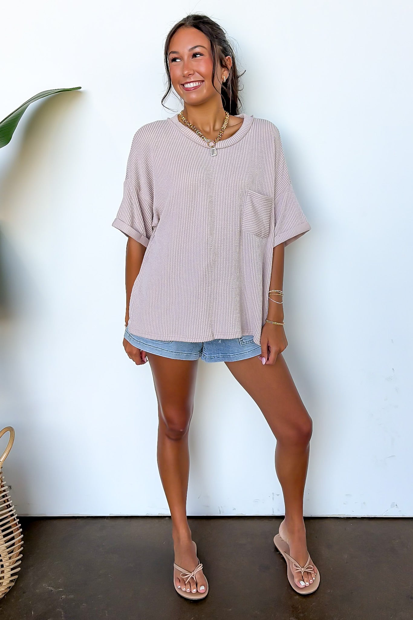 Daily Drift Rib Knit Pocket Top - BACK IN STOCK - Madison and Mallory