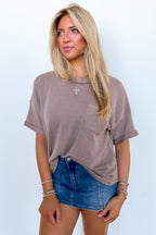 Daily Drift Rib Knit Pocket Top - BACK IN STOCK - Madison and Mallory