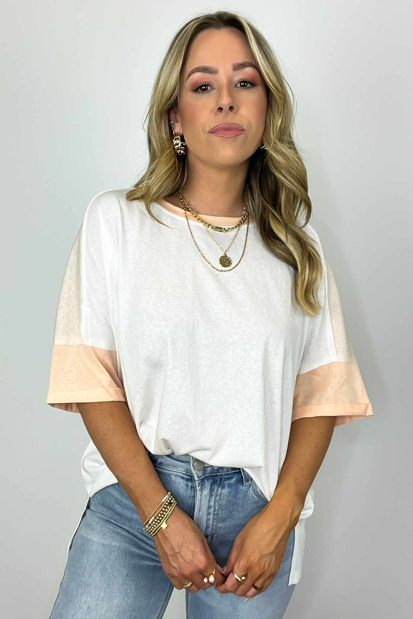  Dani Color Block Short Sleeve Top - Madison and Mallory