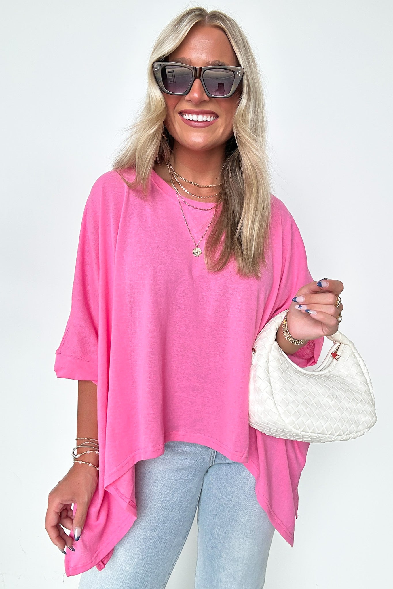  Daphney Drop Shoulder Batwing Sleeve Top - Madison and Mallory