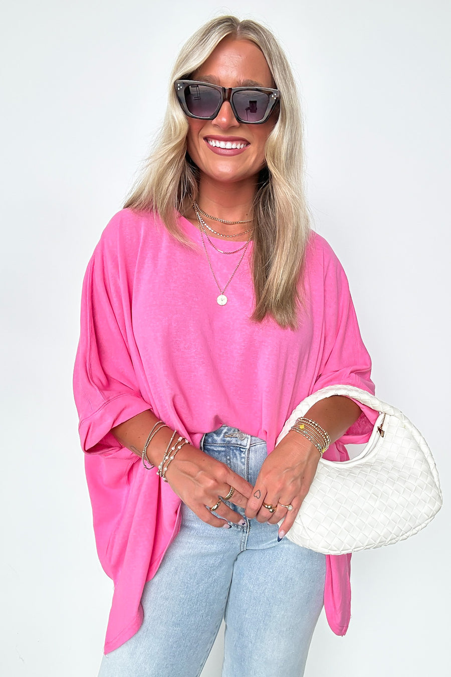  Daphney Drop Shoulder Batwing Sleeve Top - Madison and Mallory