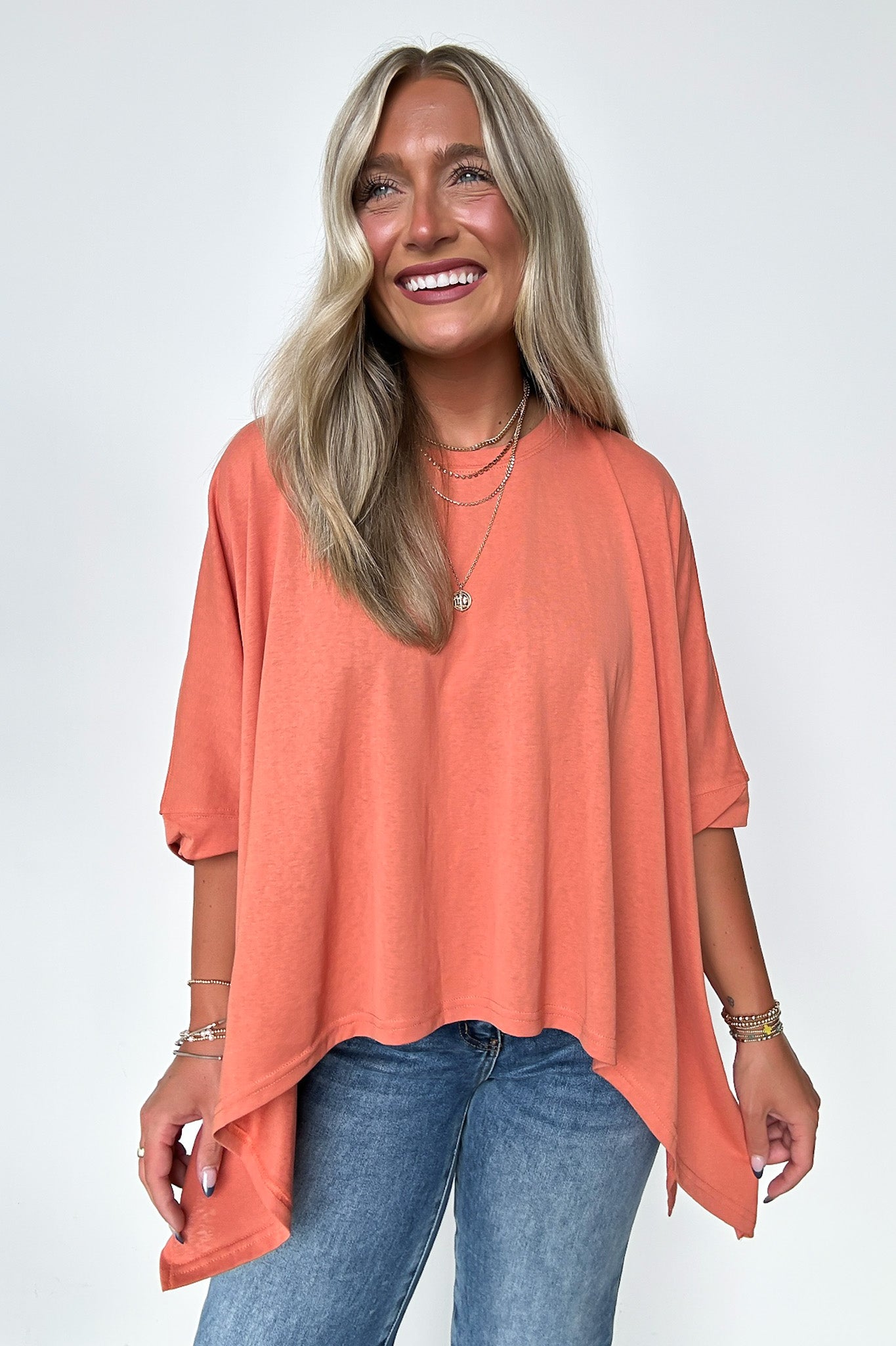  Daphney Drop Shoulder Batwing Sleeve Top - Madison and Mallory