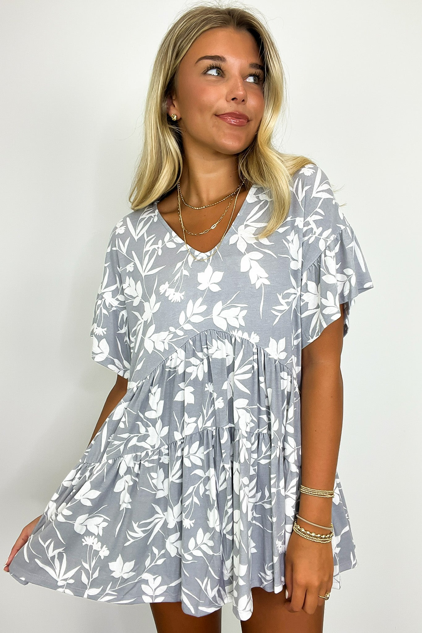  Darling Life Floral Tiered Babydoll Tunic Top - FINAL SALE - Madison and Mallory