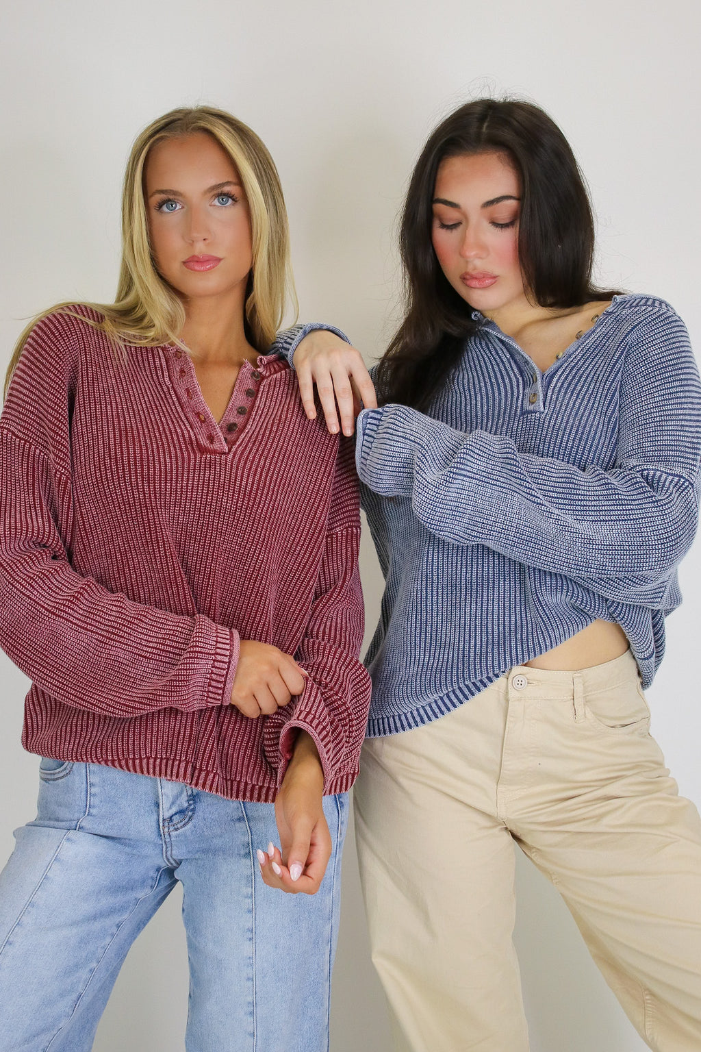 Daybreak Ribbed Henley Pullover