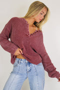 Daybreak Ribbed Henley Pullover