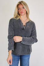 Daybreak Ribbed Henley Pullover