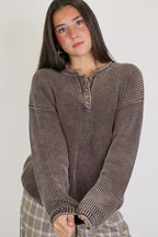 Daybreak Ribbed Henley Pullover