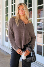 Daybreak Ribbed Henley Pullover - Madison and Mallory