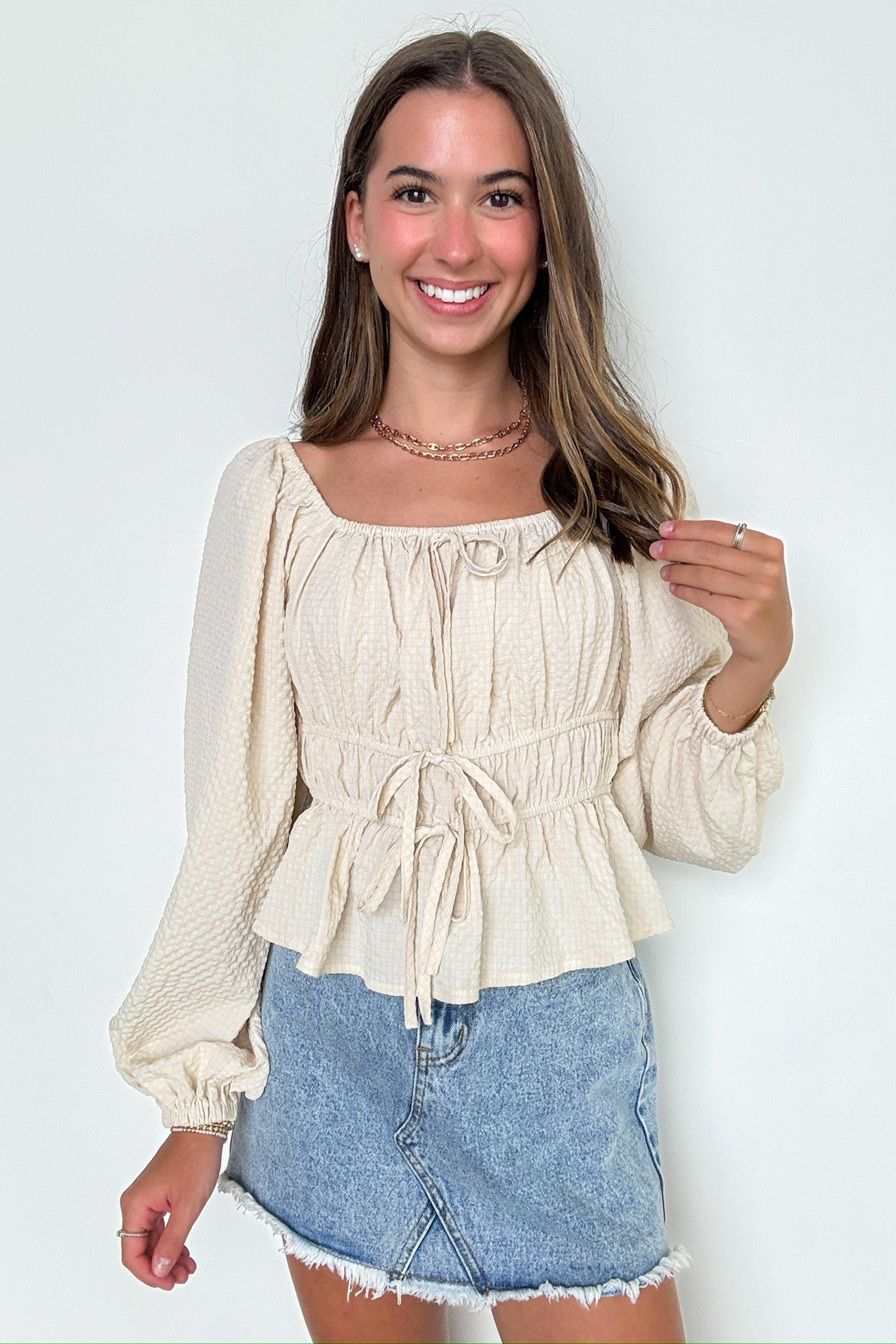Daydream Darling Square Neck Ruched Top - Madison and Mallory
